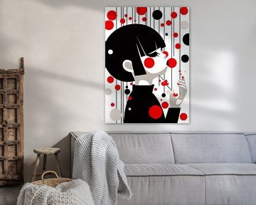 Kiss the Red | Anime in der Pop Art von Karina Brouwer