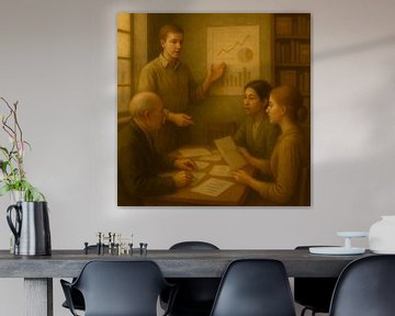 De Analisten – AI Classica – Mensen aan het werk – Kunst voor bedrijven van Basahen