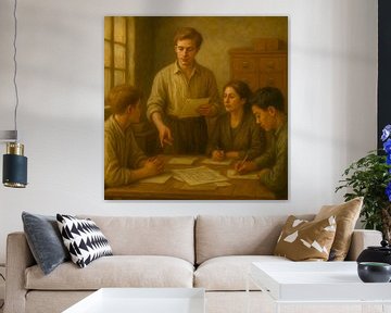 De Instructeur – AI Classica – Mensen aan het werk – Kunst voor bedrijven van Basahen