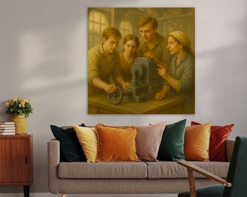 De Coördinatoren – AI Classica – Mensen aan het werk – Kunst voor bedrijven van Basahen
