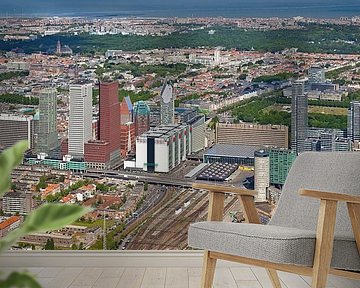 Luchtfoto panorama Skyline Den Haag van Anton de Zeeuw