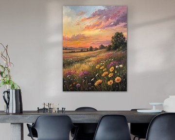Impressionistische zonsondergang van Artistic
