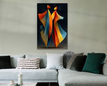 abstract dancing women