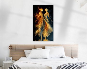 abstract dancing women