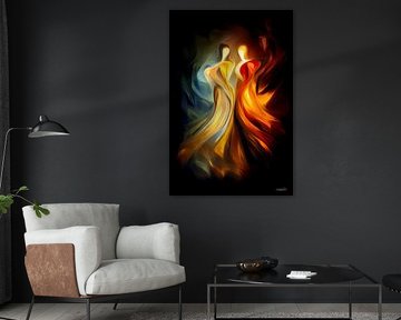 abstract dancing women