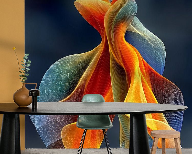 Voorbeeld van het werk in een kamer