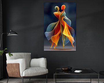 abstract dansende vrouwen van Gelissen Artworks