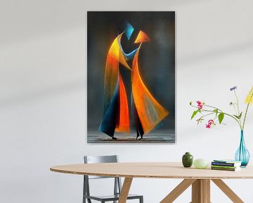 abstract dansende vrouwen van Gelissen Artworks