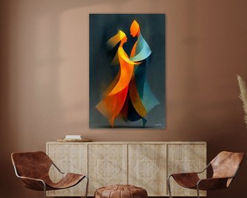 abstract dansende vrouwen van Gelissen Artworks