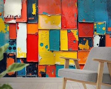 Abstrakte Kacheln im Farbenspiel