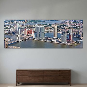 Panorama aérien Wilhelmina Pier à Rotterdam sur Anton de Zeeuw