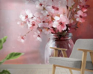 Kersenbloesems in het licht