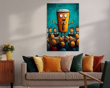 Vergaderende koffiebeker met humor van Imperial Art House