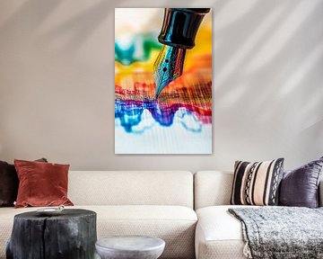Colourful fountain pen close-up art by Imperial Art House