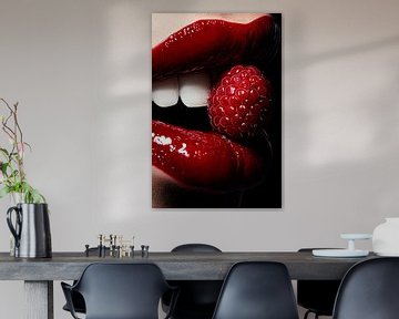 Luxe rode lippen close-up van Imperial Art House