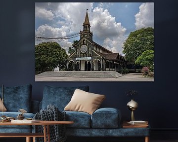 The wooden cathedral of Kon Tum by Frank Photos