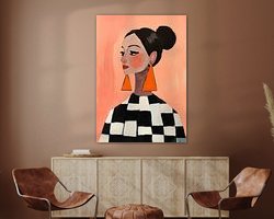 Voorbeeld van het werk in een kamer