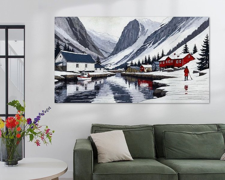 Voorbeeld van het werk in een kamer