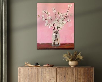 Kersenbloesem in Stilte – Licht & Roze Harmonie van Thea