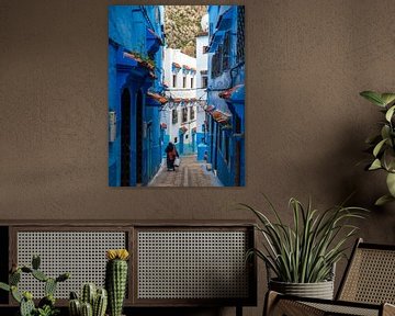 Chefchaouen, de blauwe stad uit Marokko van Dayenne van Peperstraten
