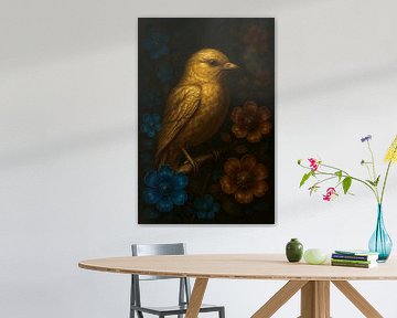 Gouden Zanger tussen Bloemen