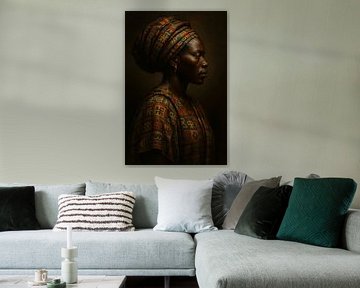 Starke afrikanische Frau im Profil - Stolz und Tradition