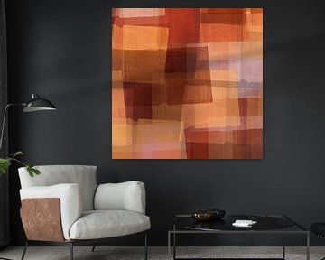 Aardetinten Abstract van Dina Dankers