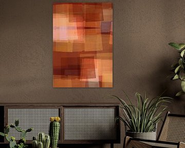 Mid-Century Geïnspireerde Aardetinten Vormen van Dina Dankers