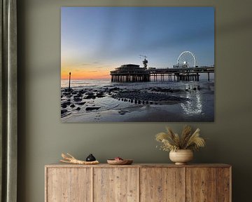 Scheveningen de pier Den Haag zonsondergang van TheXclusive Art