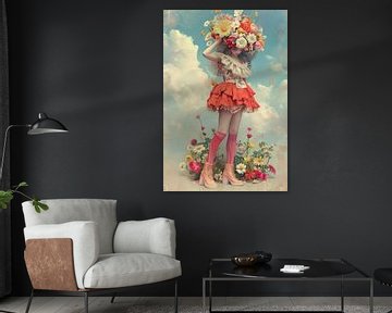 Blossom Gaze van Abstract Schilderij