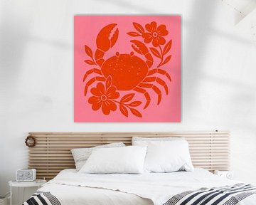 Crab And Flowers by Treechild