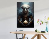 Voorbeeld van het werk in een kamer