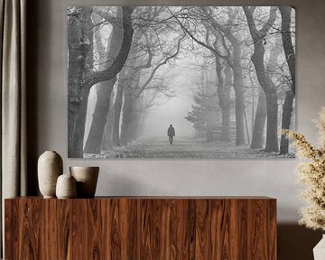 Wanderer im Wald von Peter Haastrecht, van