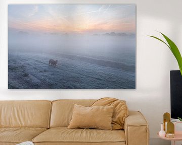Wintermorgen im Polder von Elshout von Zwoele Plaatjes