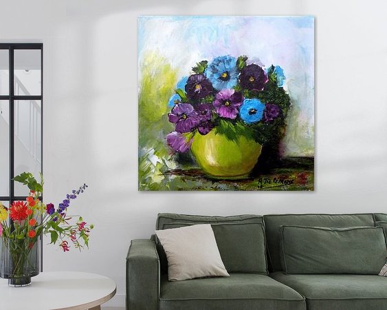 Voorbeeld van het werk in een kamer