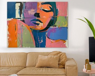 Vrouw Abstract van Blikvanger Schilderijen
