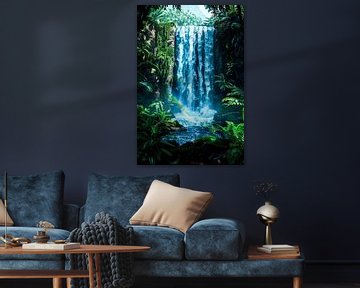 Spektakulärer Wasserfall im Dschungel von Art & Soul Creations