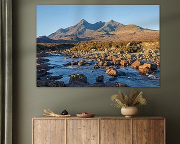 Black Cuillins, Fluss Sligachan, Sligachan Isle of Skye, Schottland