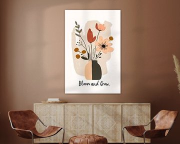 Minimalist flowers in vase