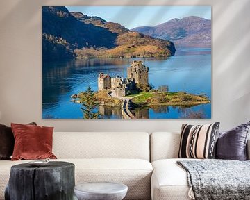Eilean Donan Castle am Loch Duich, Dornie, Schottische Highlands, S