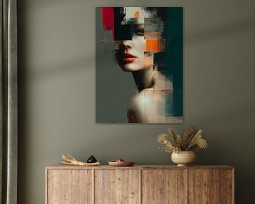 Contemporary abstract portrait by Carla Van Iersel