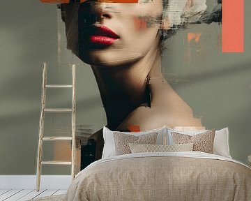 Contemporary abstract portret van Carla Van Iersel