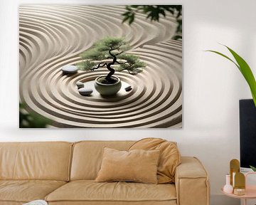 Zen Garden Harmony - Minimalistische Kunst