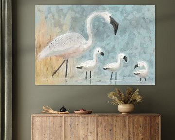 White Flamingo family by Whale & Sons