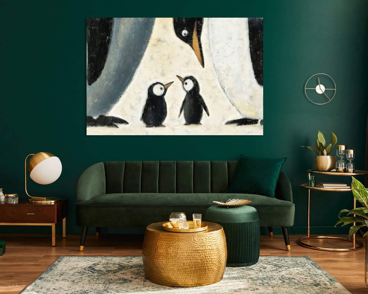 Voorbeeld van het werk in een kamer