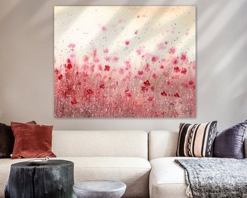 Wilde bloemen in roze van Enjoy-Aquarell