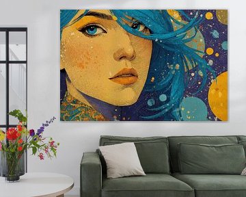 Kunst mit Farbporträt