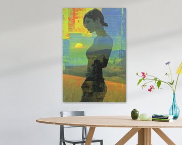 Art avec portrait en couleur sur Egon Zitter