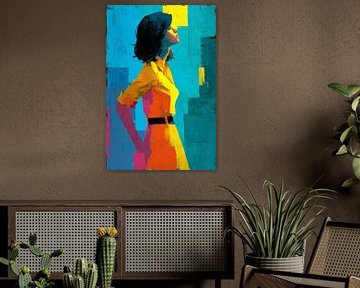 Kunst met kleur portret van Egon Zitter