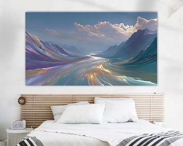 Kunst mit Farbe abstrakte Landschaft